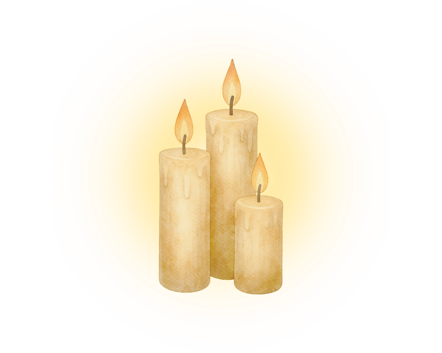 Natalie Hanks - watercolor candles