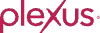 Close-up of a red and white Plexus logo