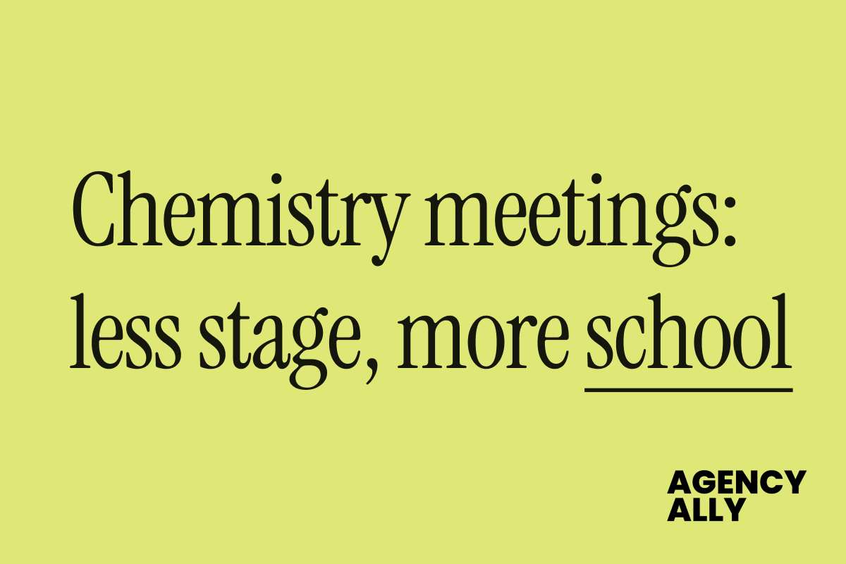 Chemistry meetings are a chance to learn, not perform