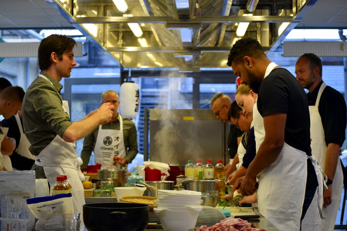 Joe kimura teaching cooking class