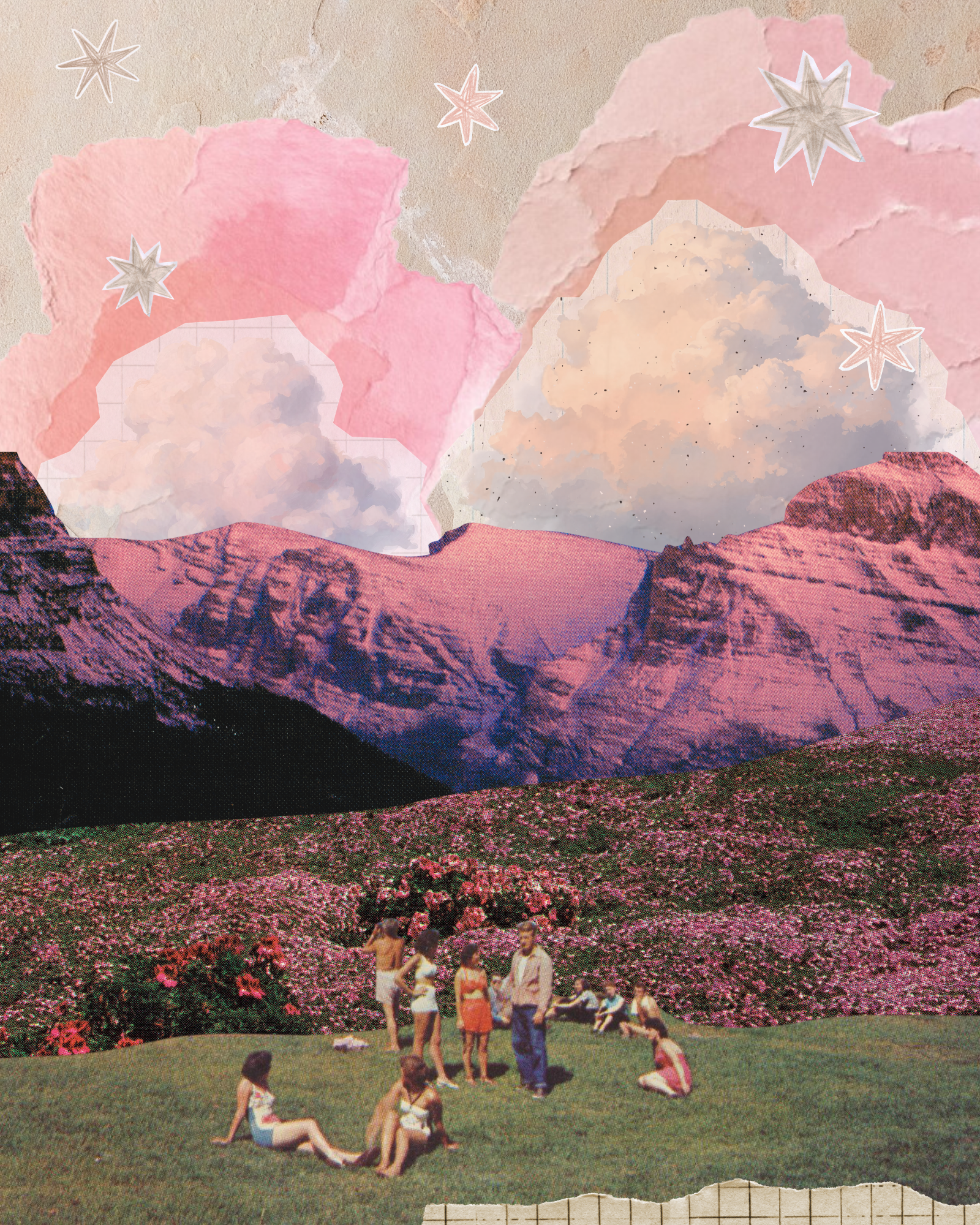 A Picnic Beneath the Pink Sky