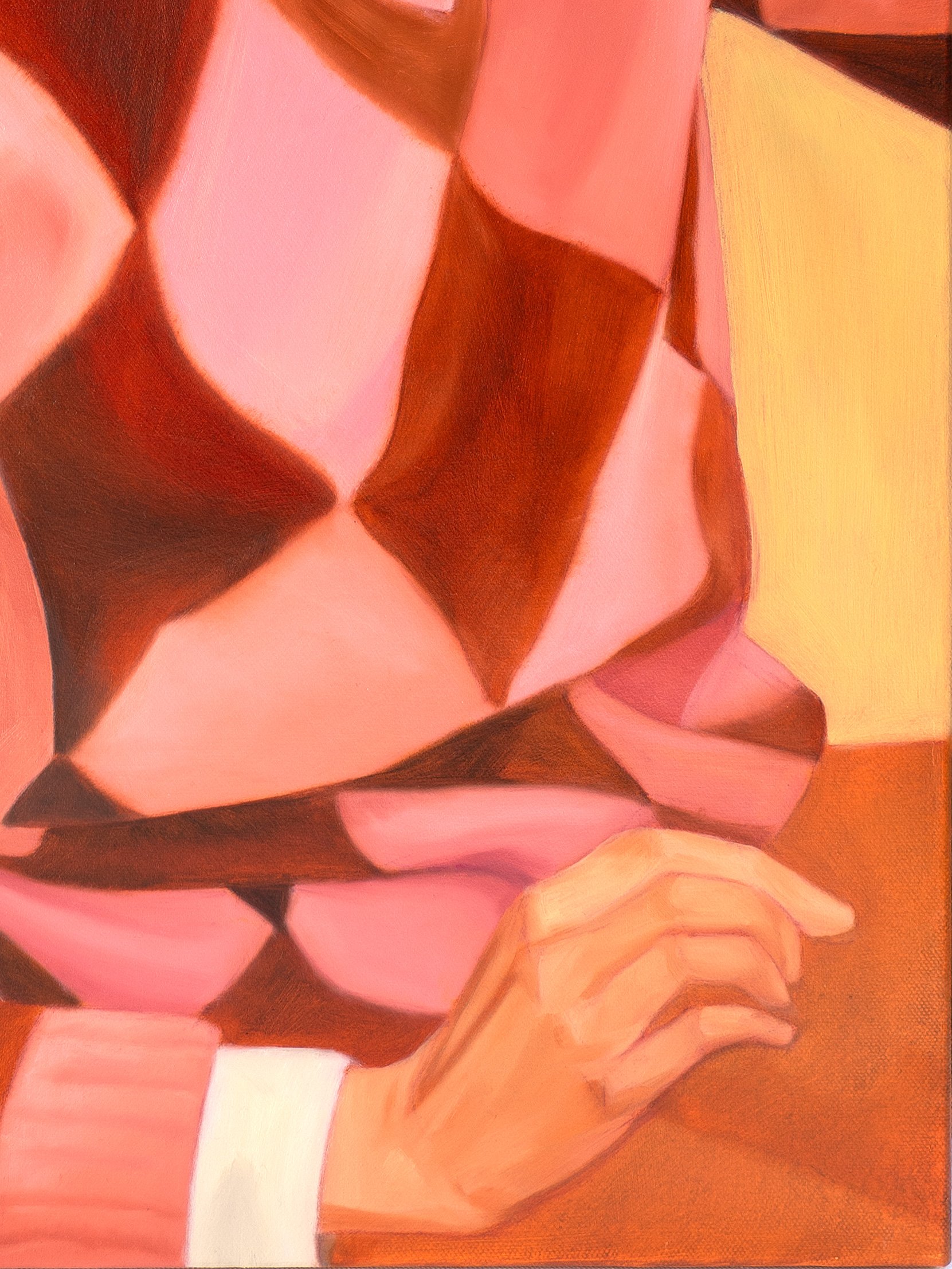 Coffee and Sweater — original oil painting on canvas by Ara Youn, 2025