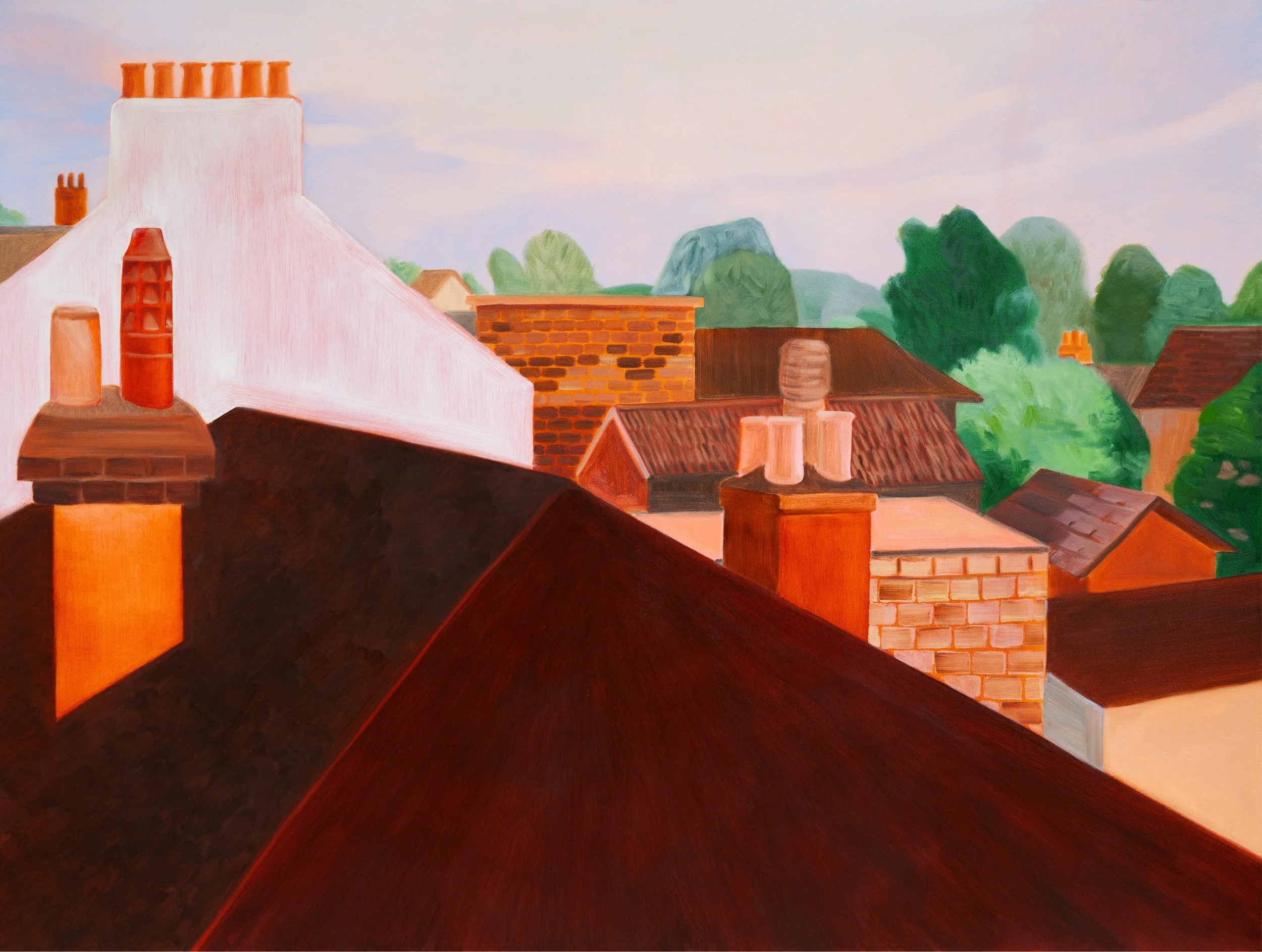 Surrey Rooftops, oil on canvas, 76x100 cm