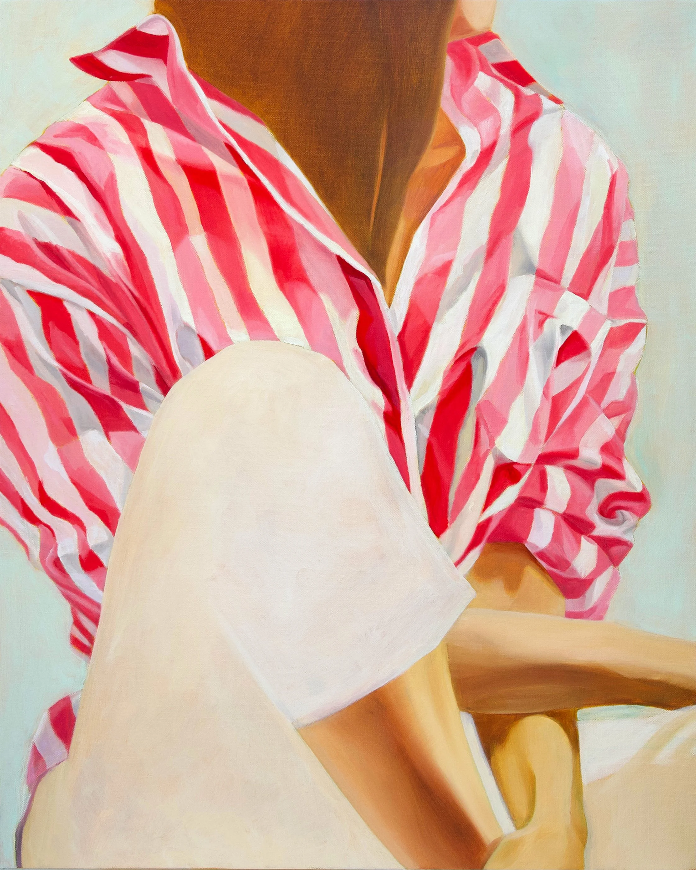 Waiting - — original oil painting on canvas by Ara Youn, 2025