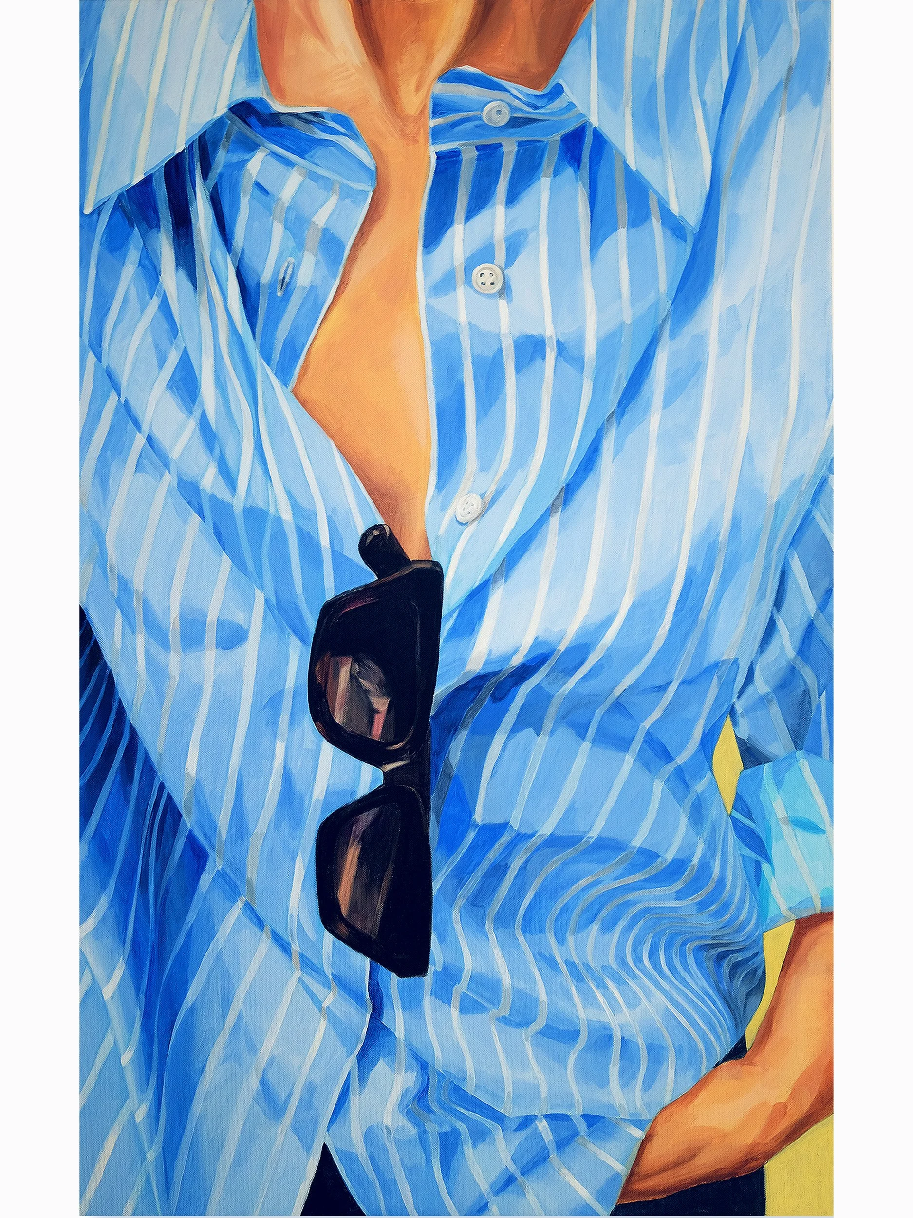 August — original acrylic painting on canvas by Ara Youn, 2024