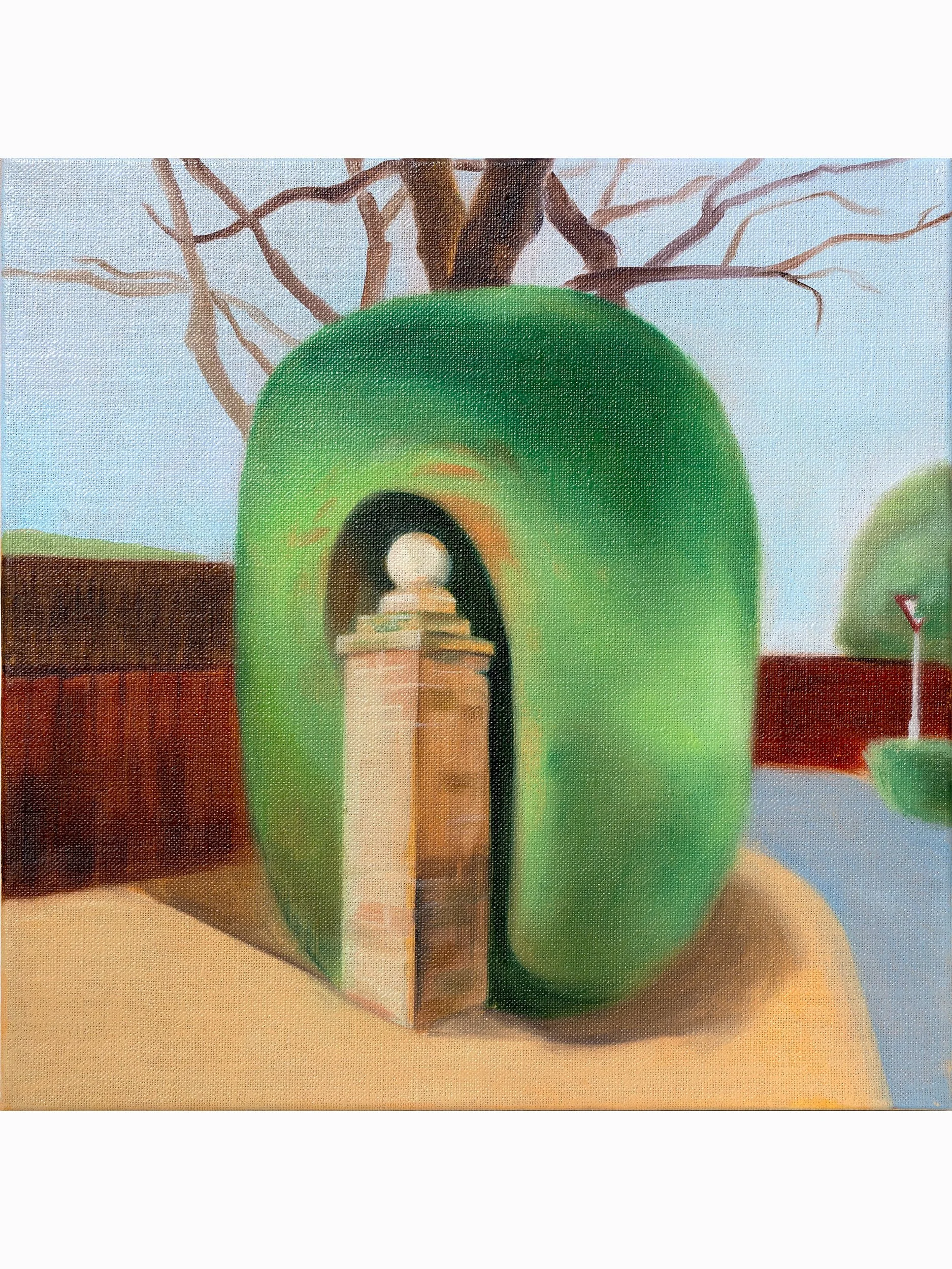 Box Hedge — original oil painting on canvas by Ara Youn, 2025