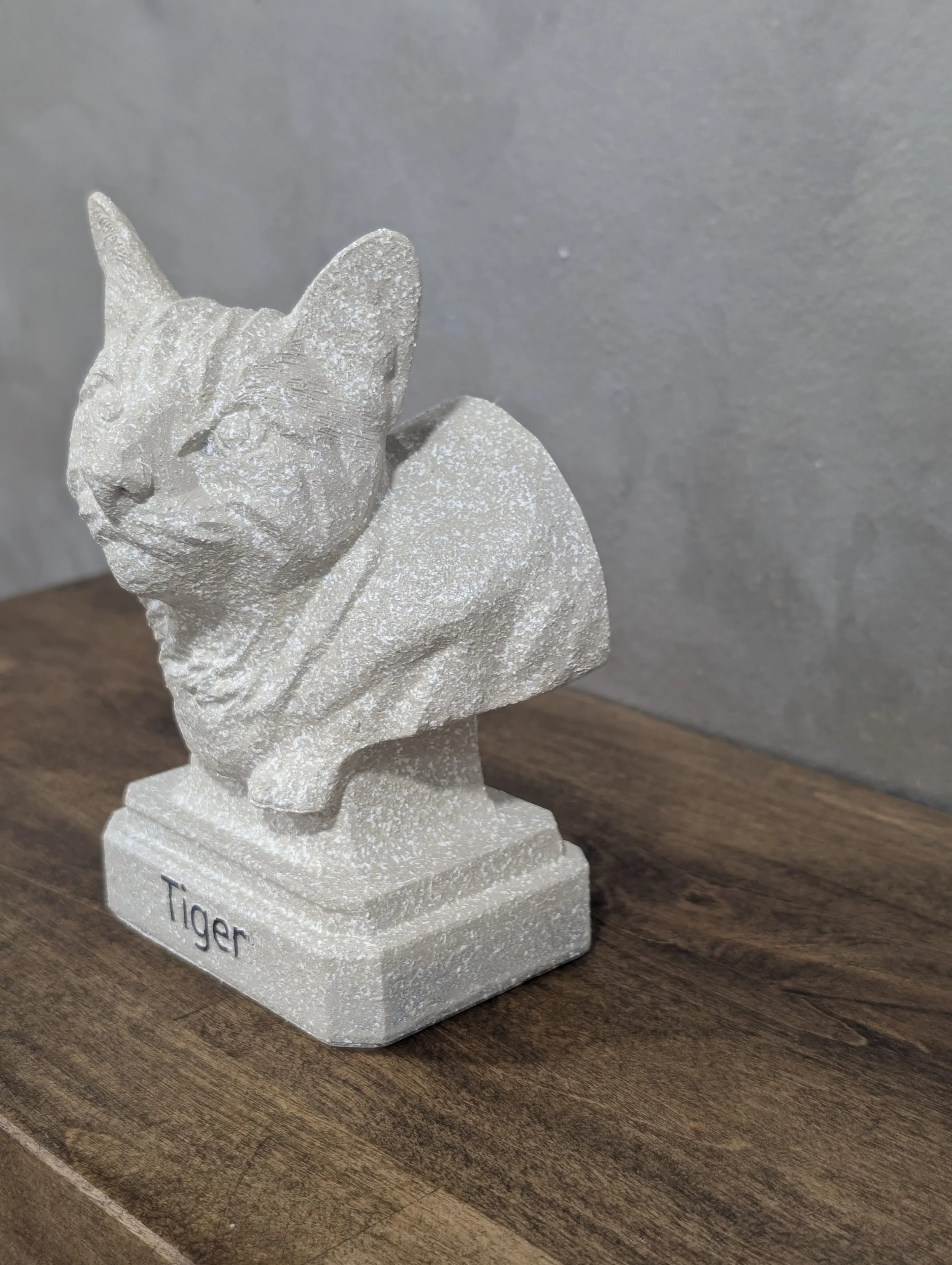 Handcrafted Siamese cat statue from customer photo - keepsake gift
