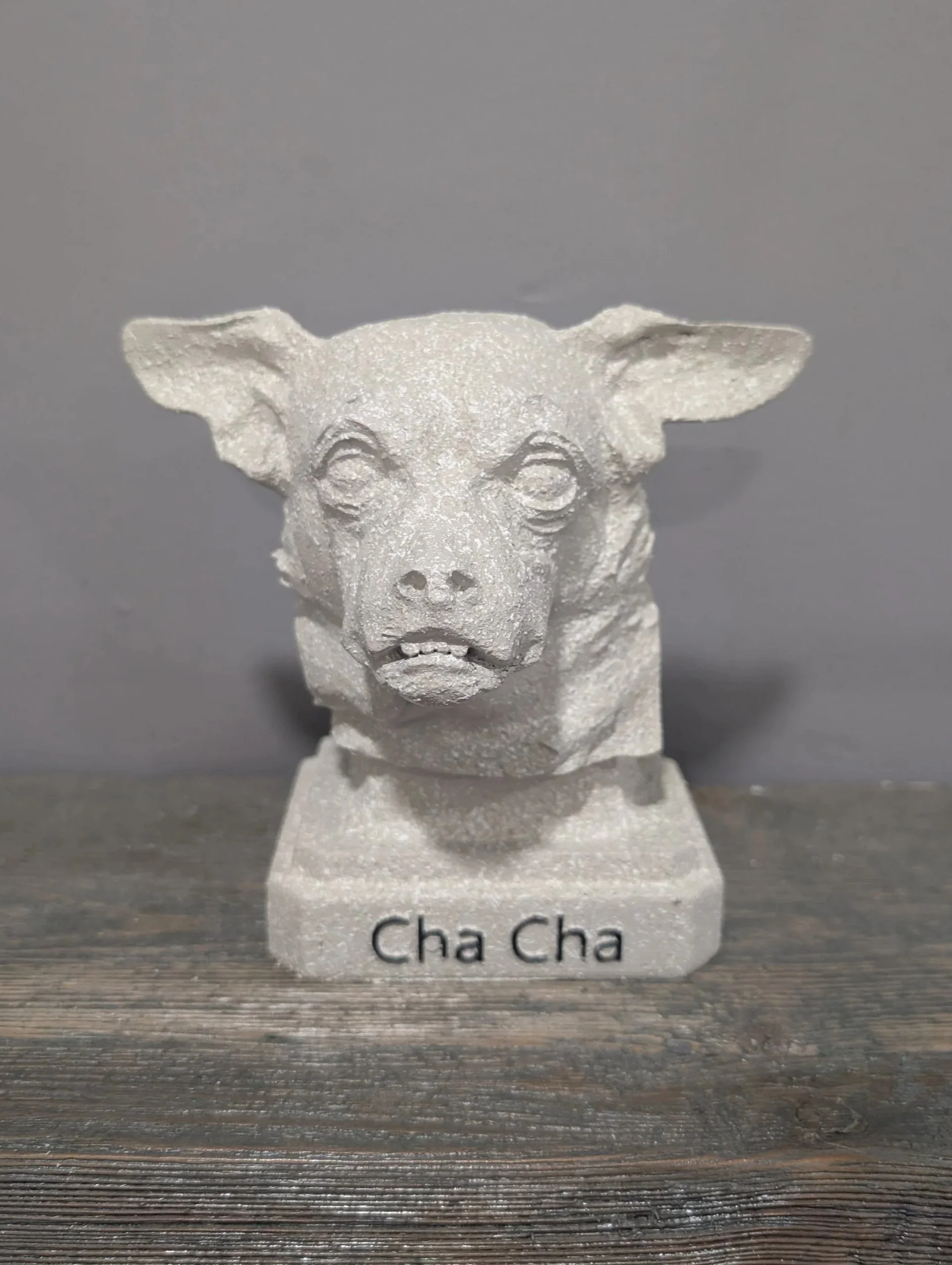 Custom handcrafted dog statue from photo - 6 inch stone finish keepsake