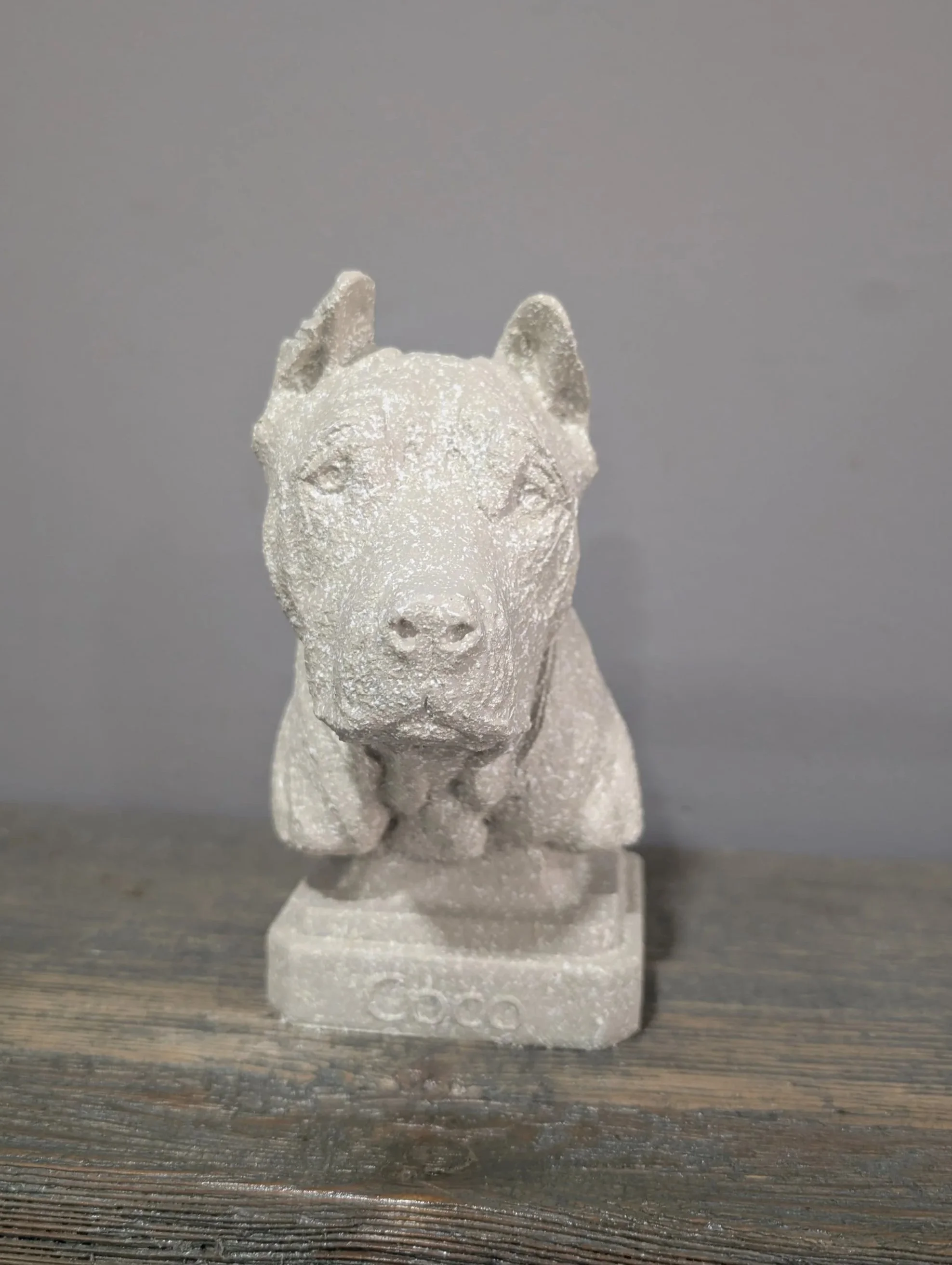 XL Bully custom dog statue from photo - personalized pet gift