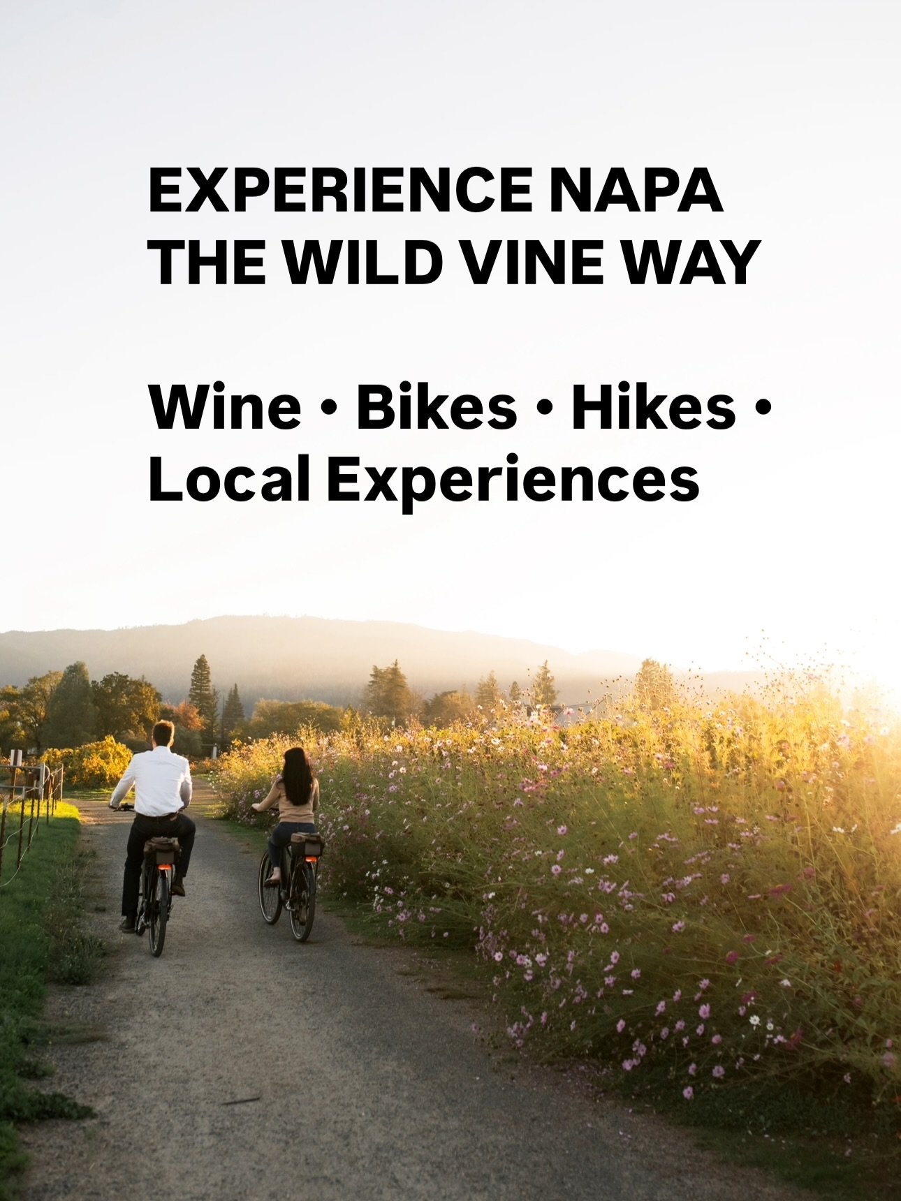 Know someone planning a trip to Napa or Sonoma? Send this post their way! 🍷

Wild Vine creates personalized wine-country experiences, including private wine tours, luxury transportation, concierge planning, guided bike rides, scenic hikes and combin
