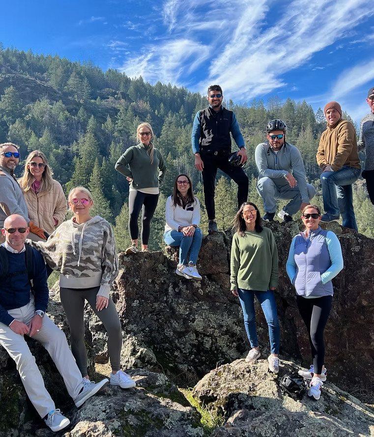 group hiking napa