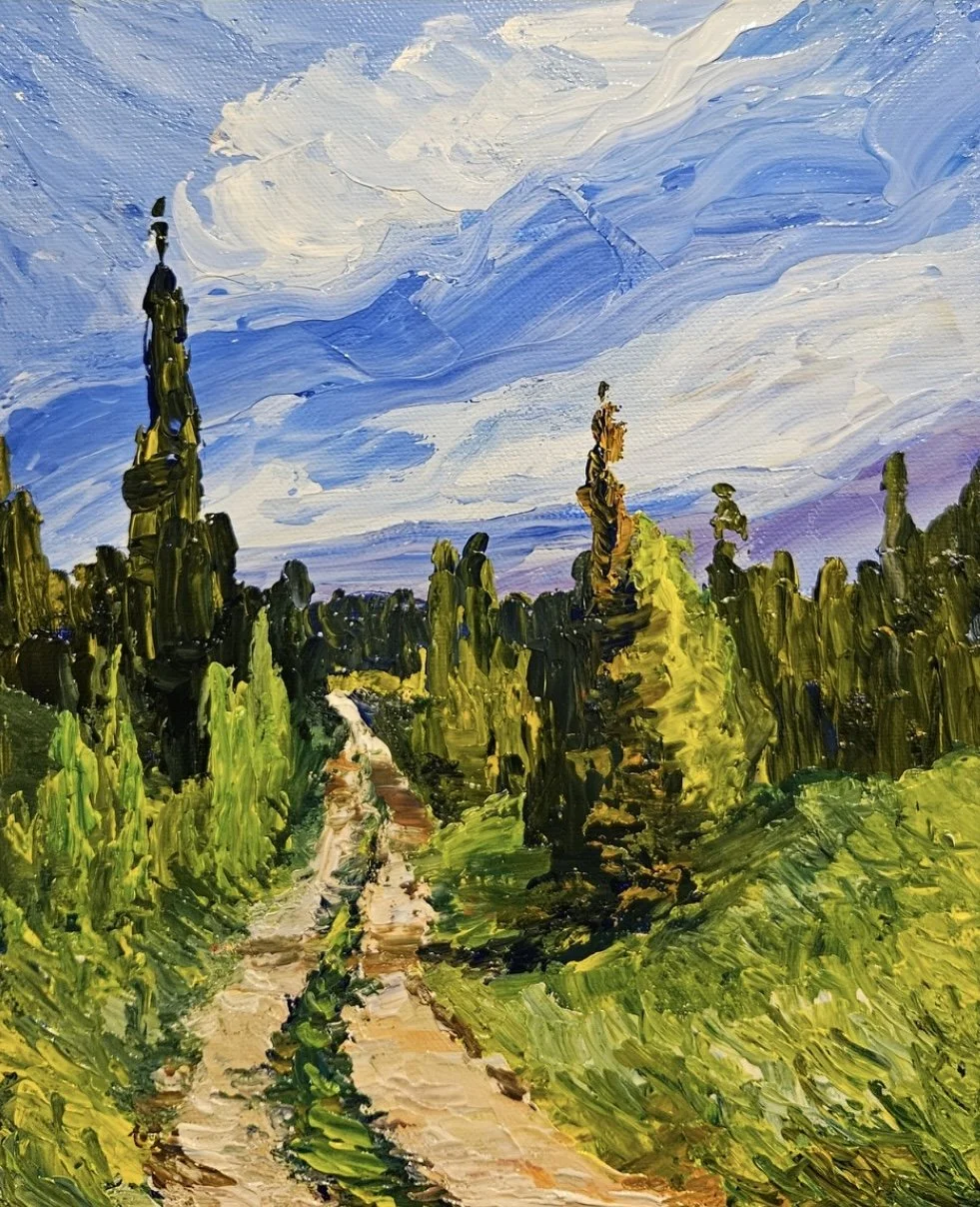 Palette Knife Landscape Acrylic Painting with Linda Lovisa
