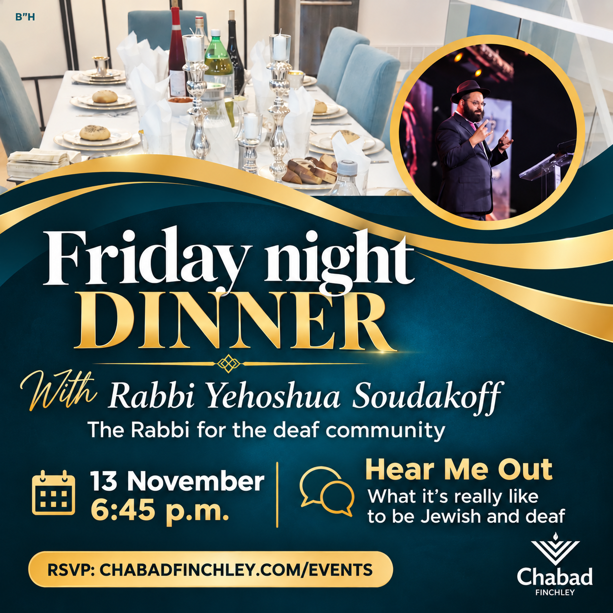 Friday night Dinner with the deaf community