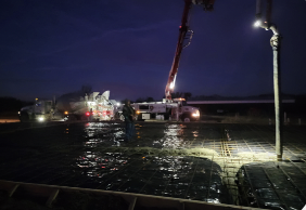 Laying the concrete foundation!