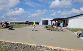 Concrete work to create a driveway space!