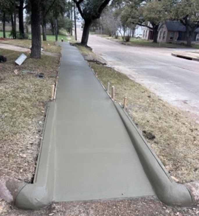 Enhance your curb appeal with refinished and corrected concrete repair.