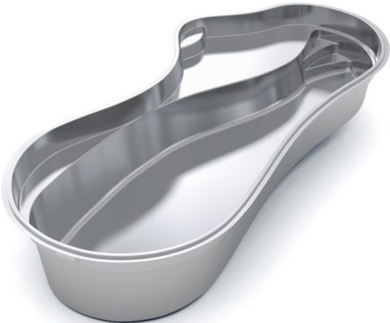 The Inspiration Fiberglass pool available in a variety of sizes