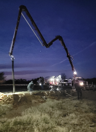 Laying the concrete foundation!
