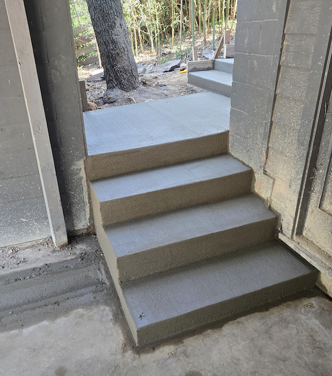 Concrete outdoor stair creation!