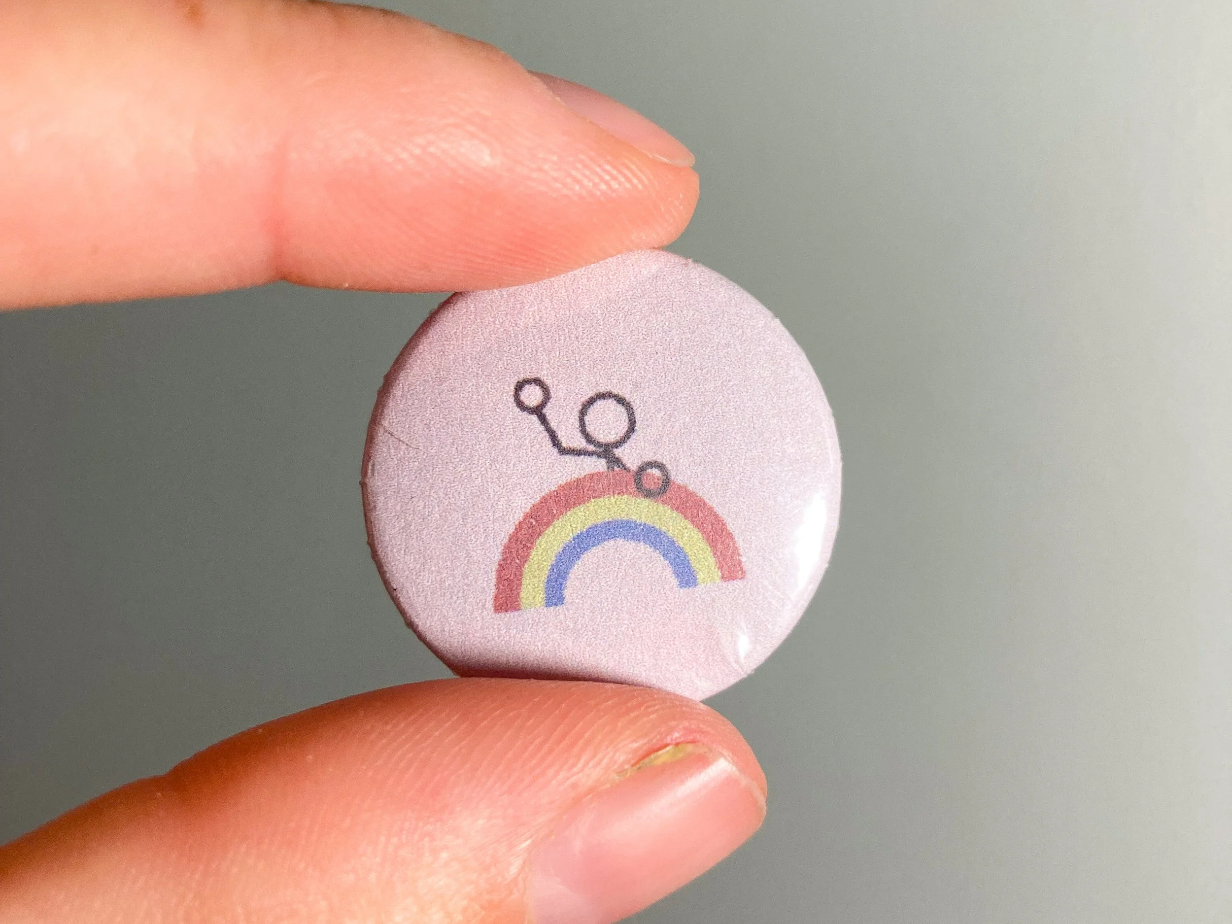 Rainbow Doodle Pin