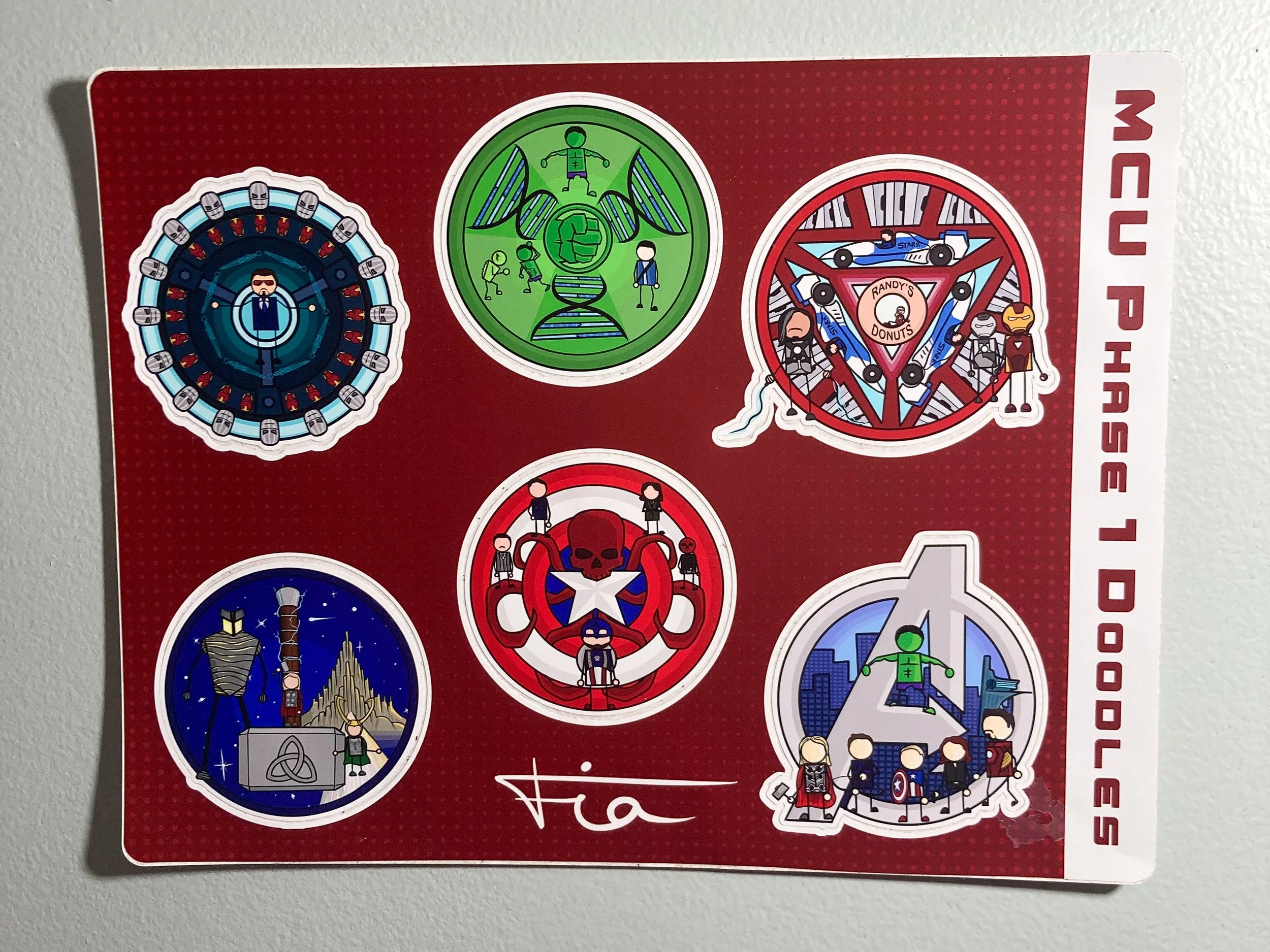MCU Phase 1 Doodle Stickers