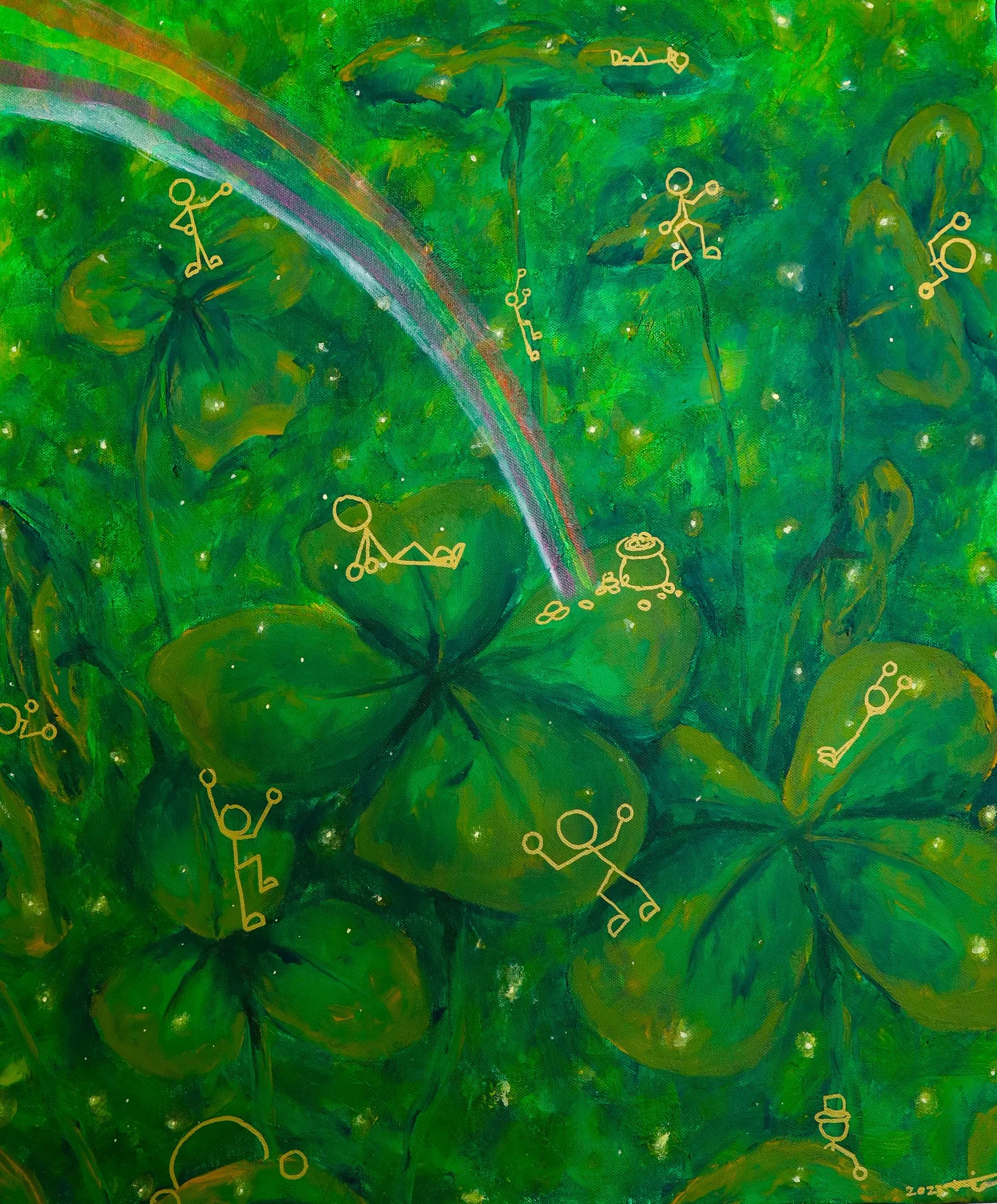 "Lucky Forest" - 18in x 24in - 2023