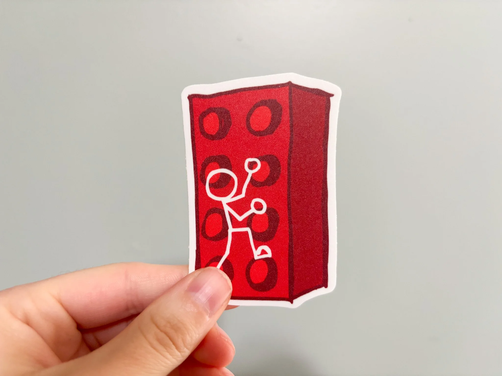 Building Brick Doodle Sticker
