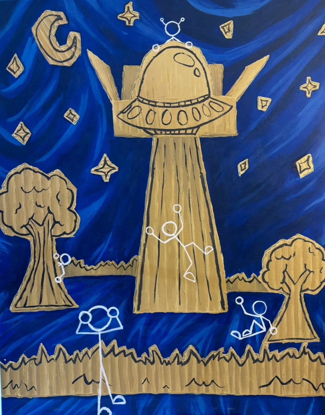 "Alien Abduction" - 22in x 28in
