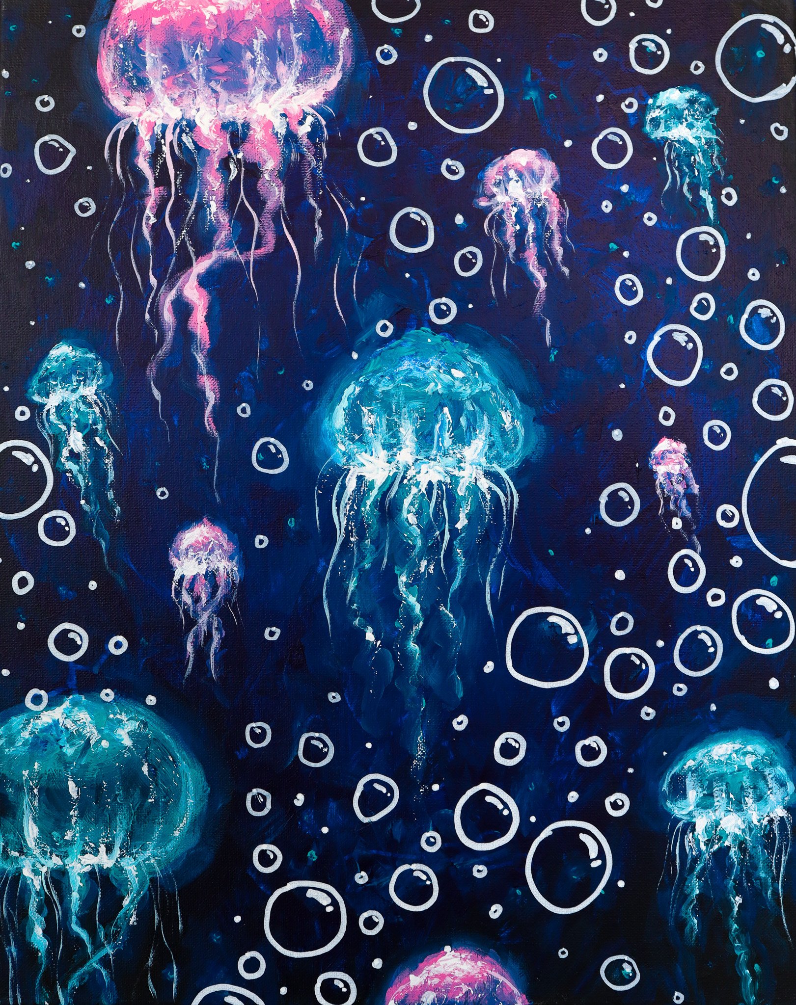 "Glowing Jellyfish" - 16in x 20in - 2023
