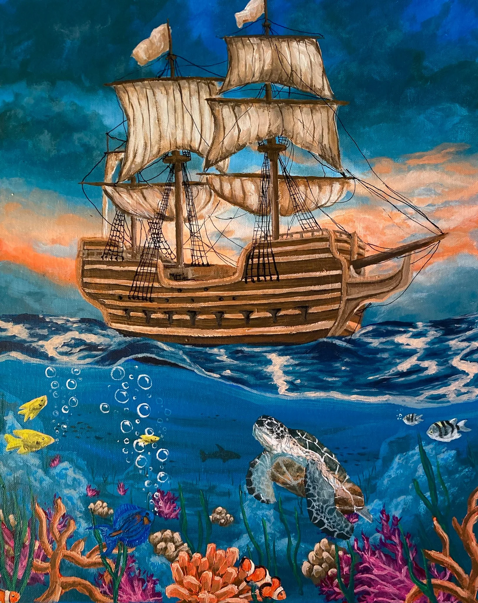 "Under Our World" - 16in x 20in - 2024