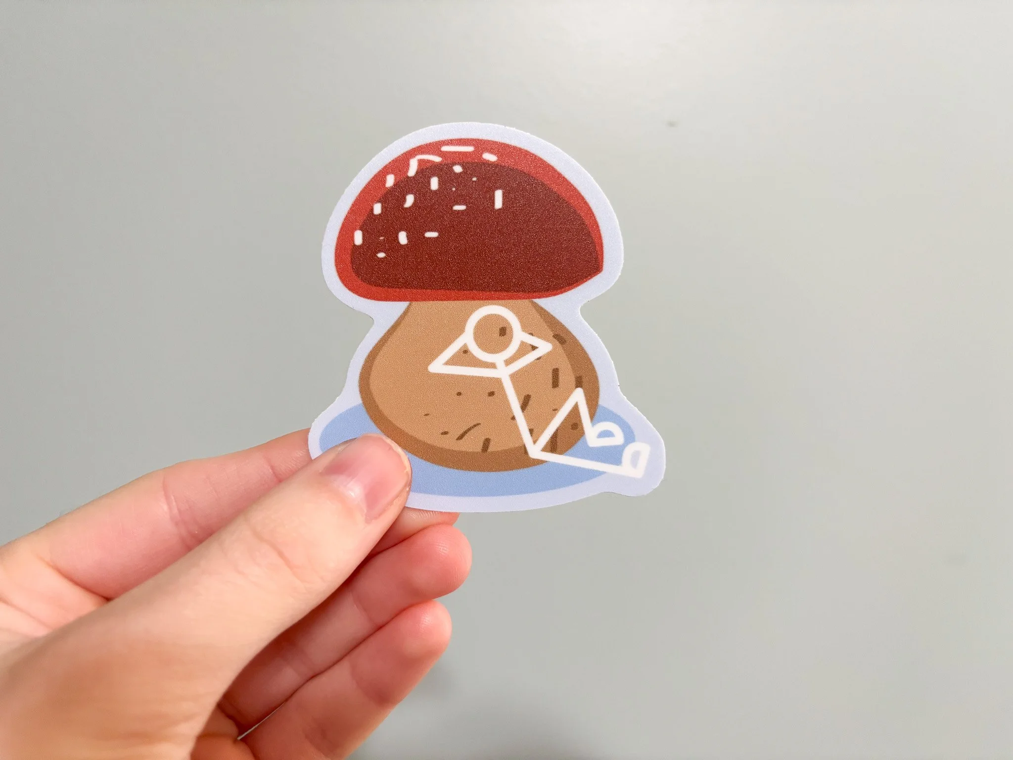 Mushroom Doodle Sticker