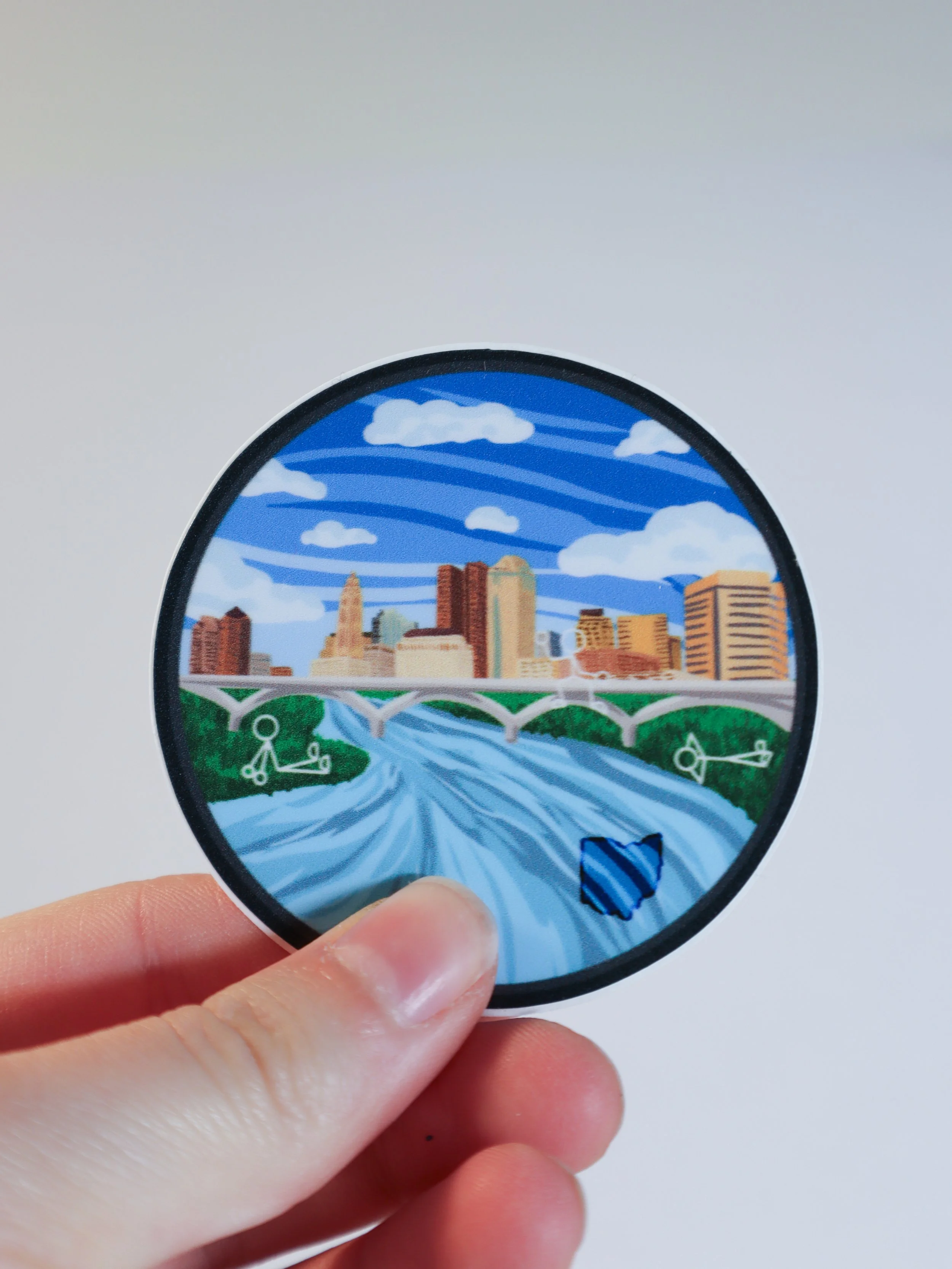 Columbus, Ohio Doodle Sticker