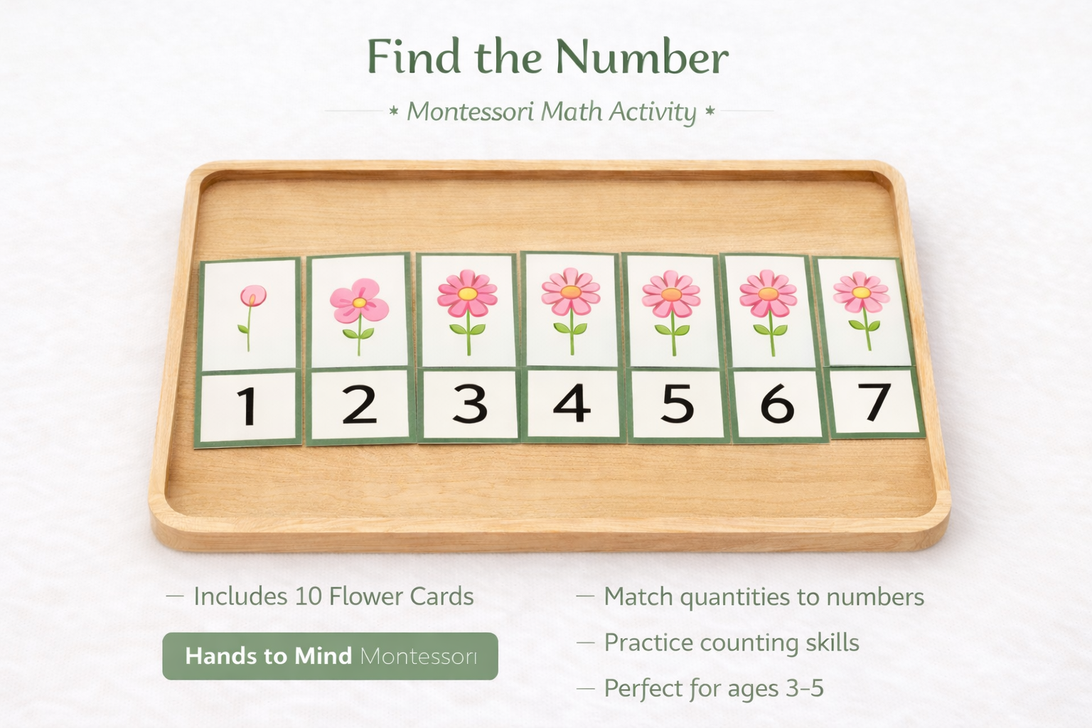 Flower Counting & Number Matching (1–10)