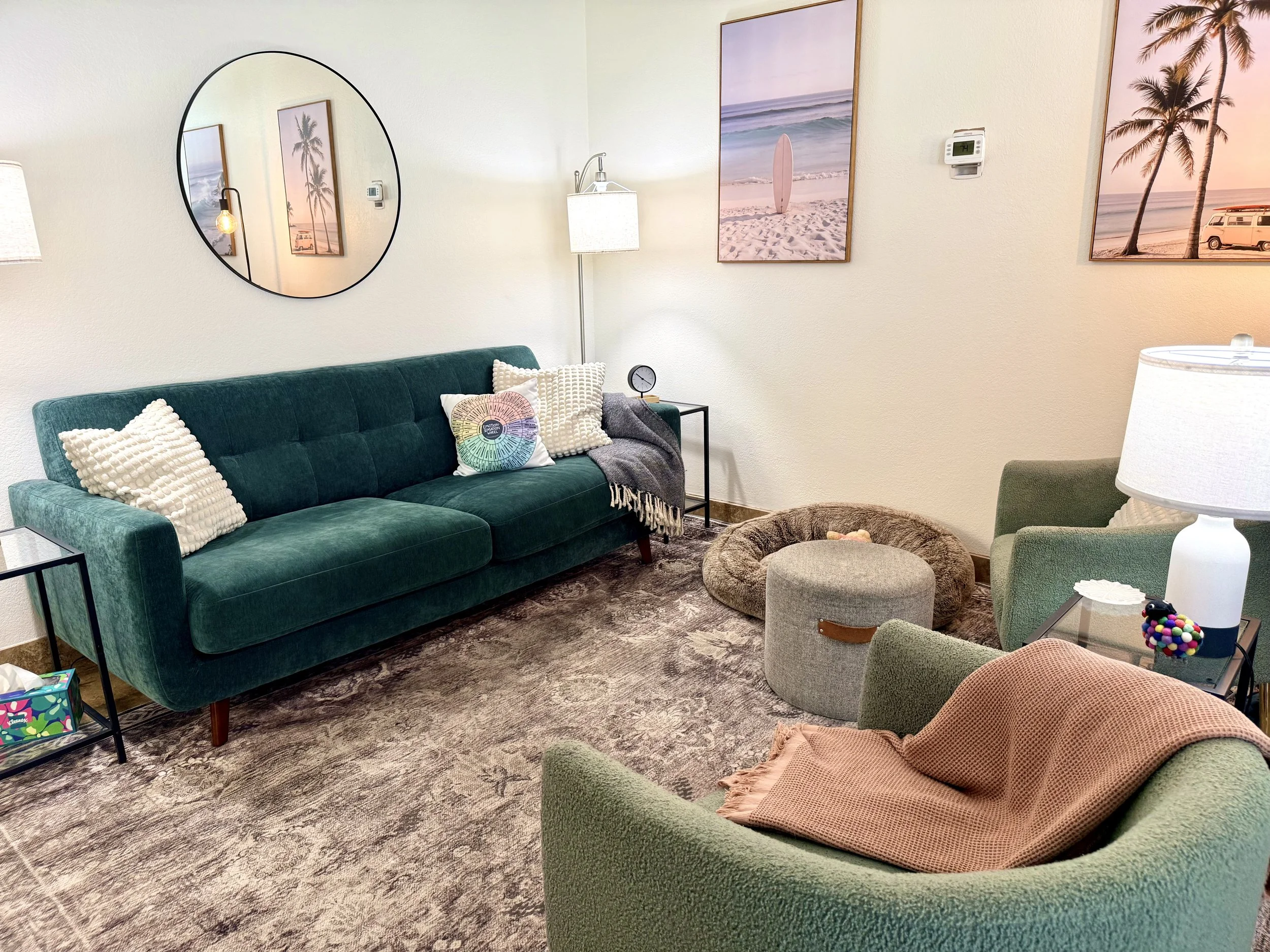 Safe welcoming therapy space at Elizabeth and Associates in Chandler Arizona offering private rooms, comfortable seating, and individualized care