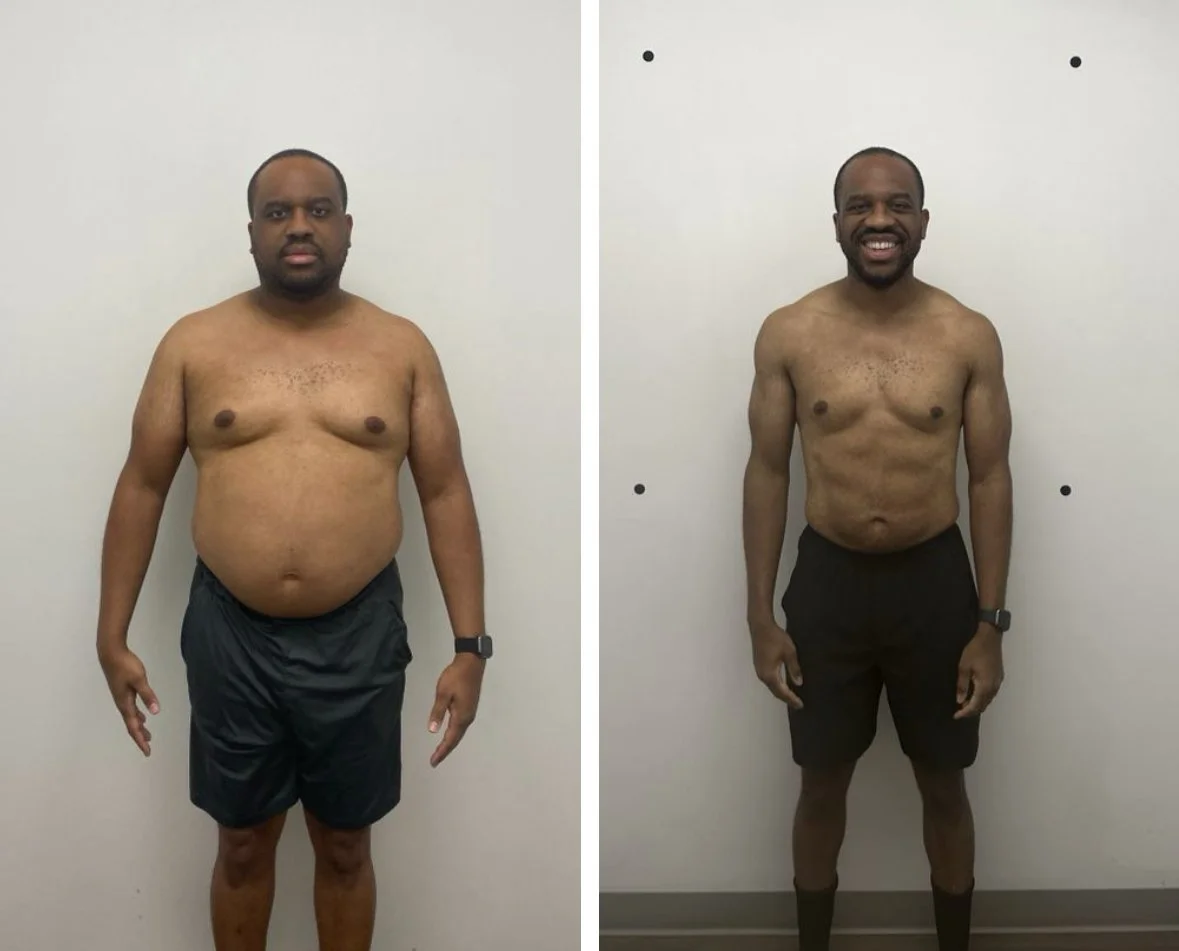 David before and after coaching transformation