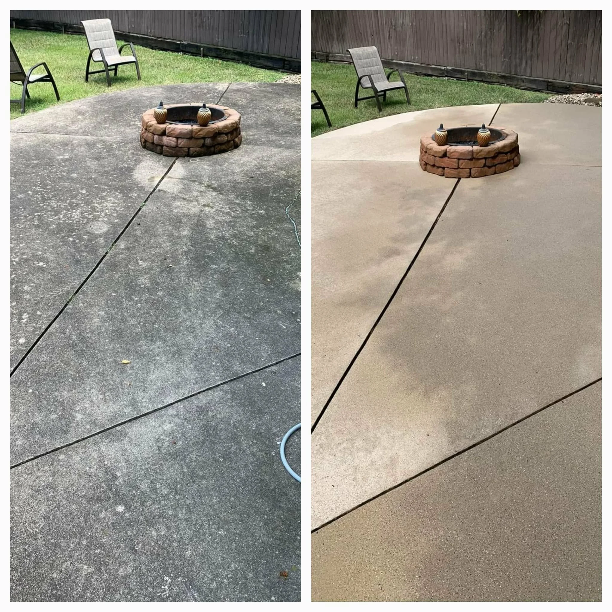 Pressure wash concrete or patio
