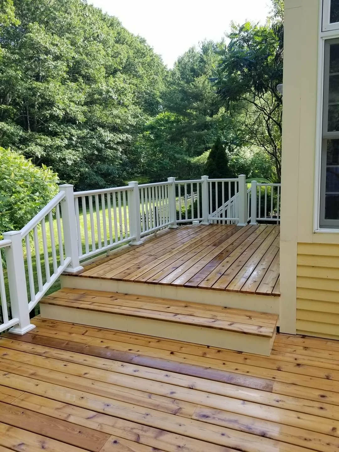 Pressure wash wood porch