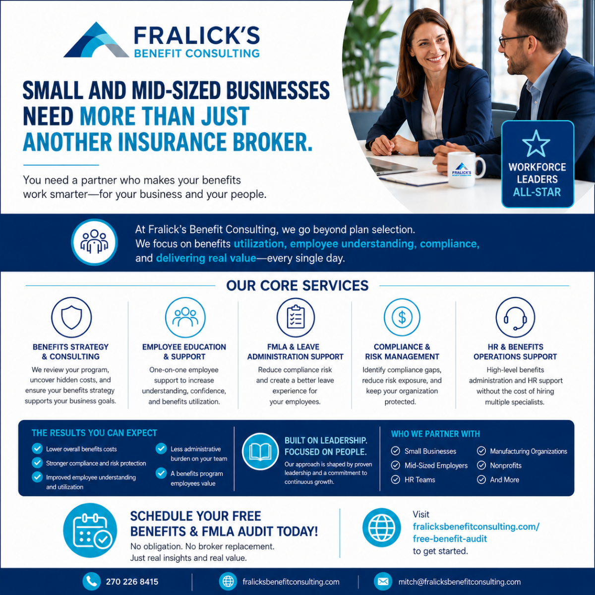 Learn the difference between a benefits consultant and an insurance broker. Discover how benefits consulting, employee benefits administration, FMLA administration, and benefits utilization can improve employee engagement, compliance, and business pe