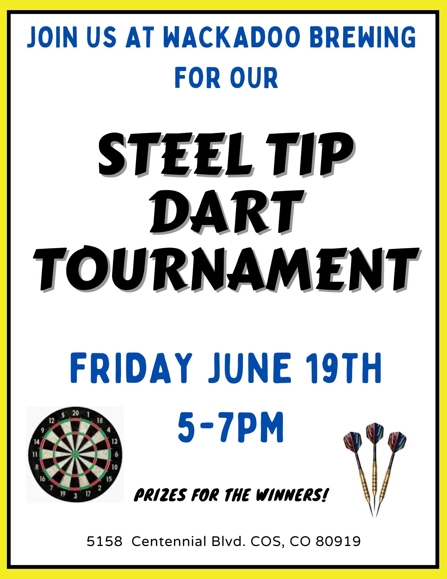 Steel Tip Dart Tournament