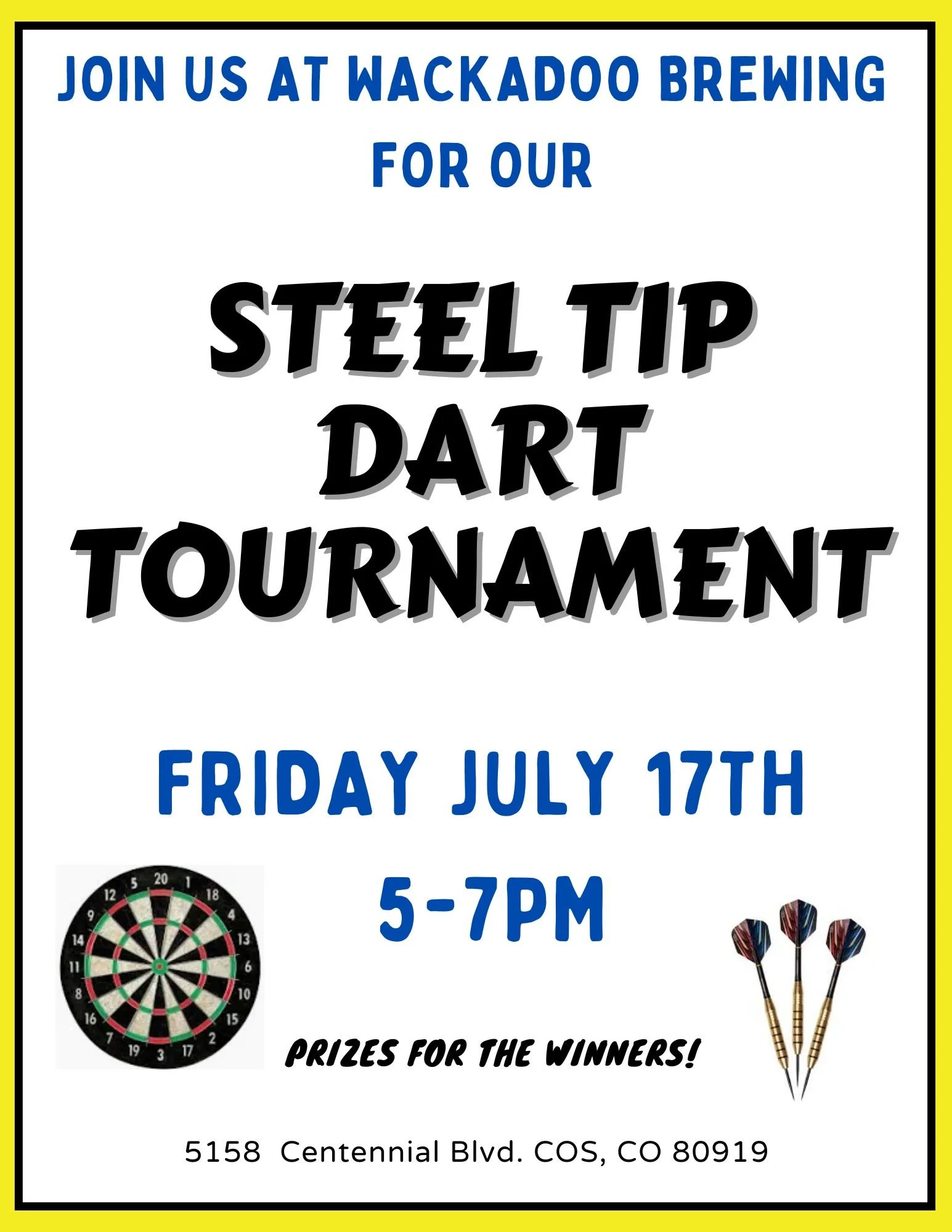 Steel Tip Dart Tournament