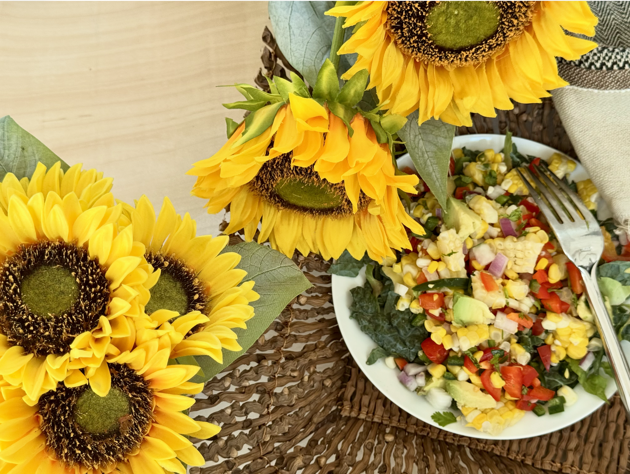 Summer Corn Avocado &amp; Tomato Salad