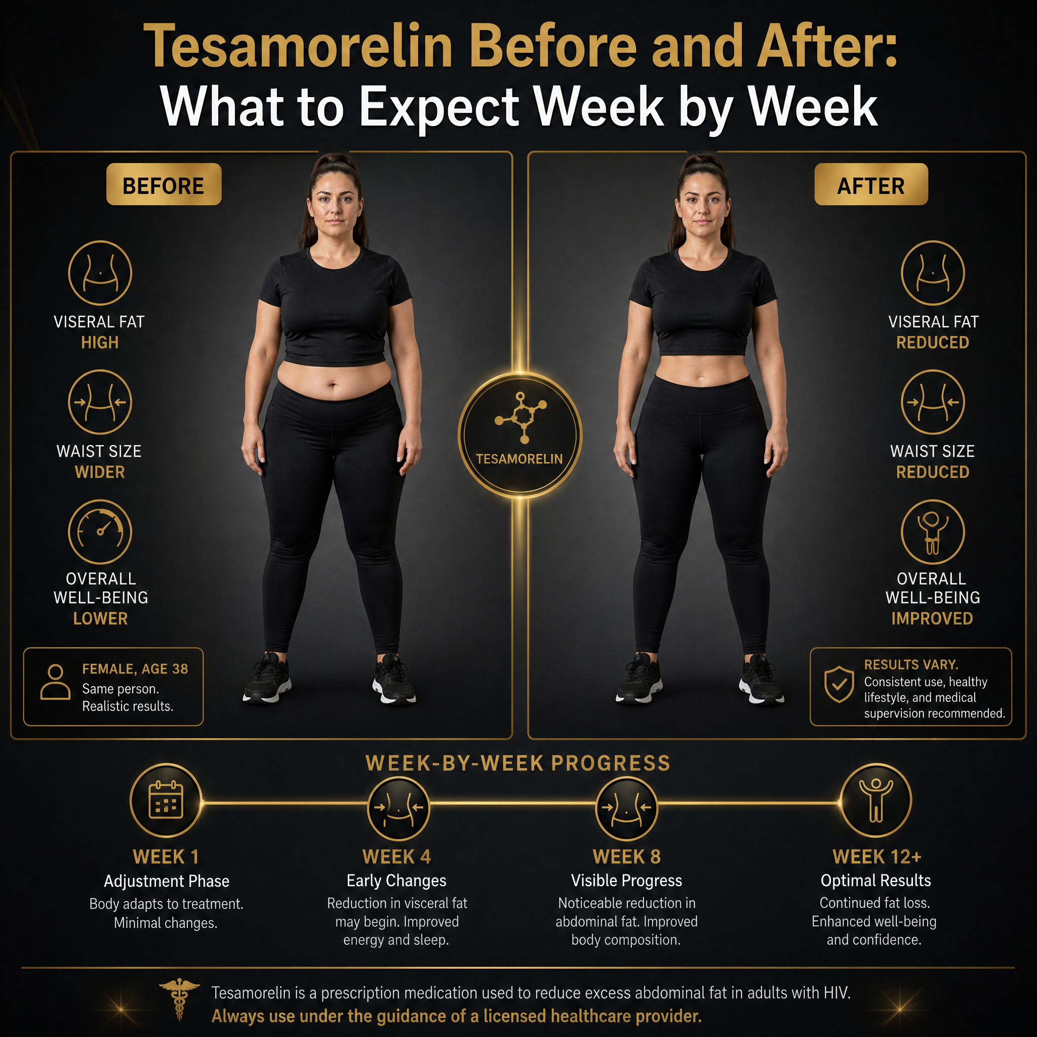 Tesamorelin Before and After: What to Expect Week by Week
