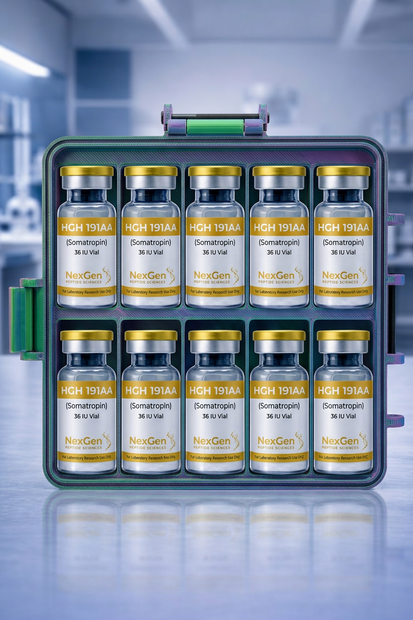 HGH 191AA (Somatropin) – 36 IU | 10 Vial Research Kit