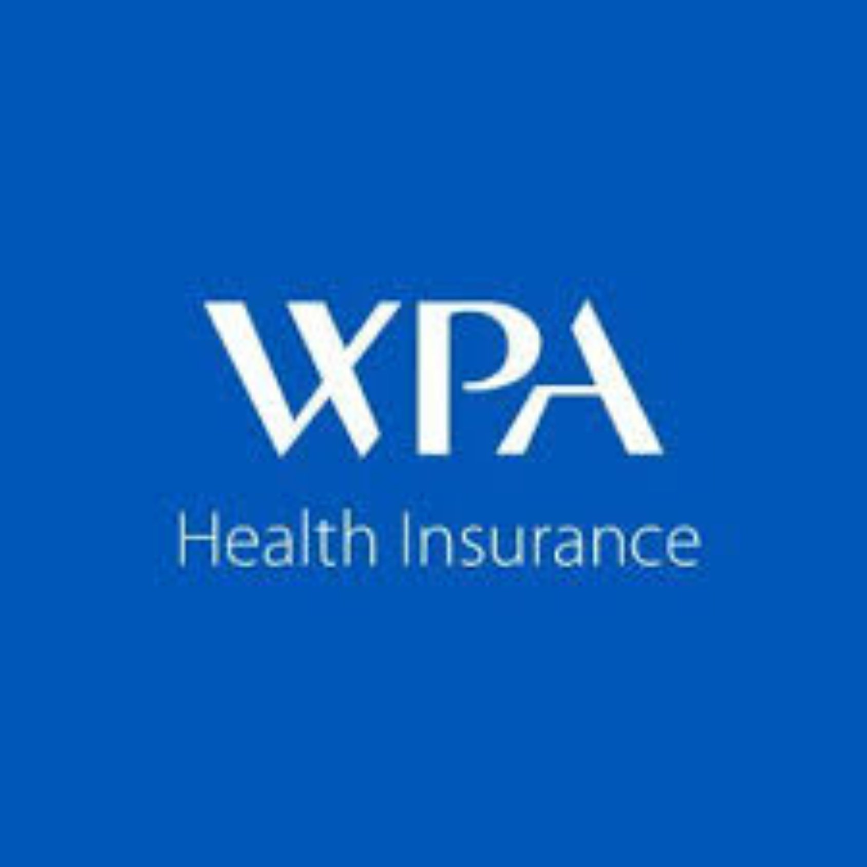 Logo of WPA Health Insurance with white text on a blue background.