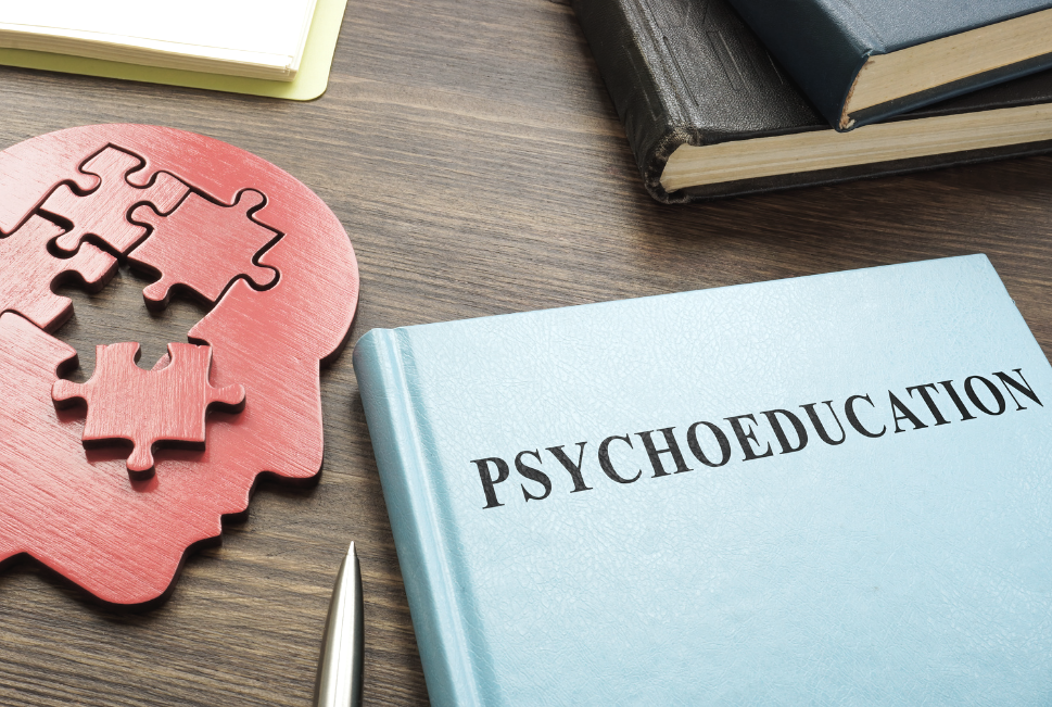 Psychoeducation in therapy to help clients understand thoughts, emotions, and behavior patterns