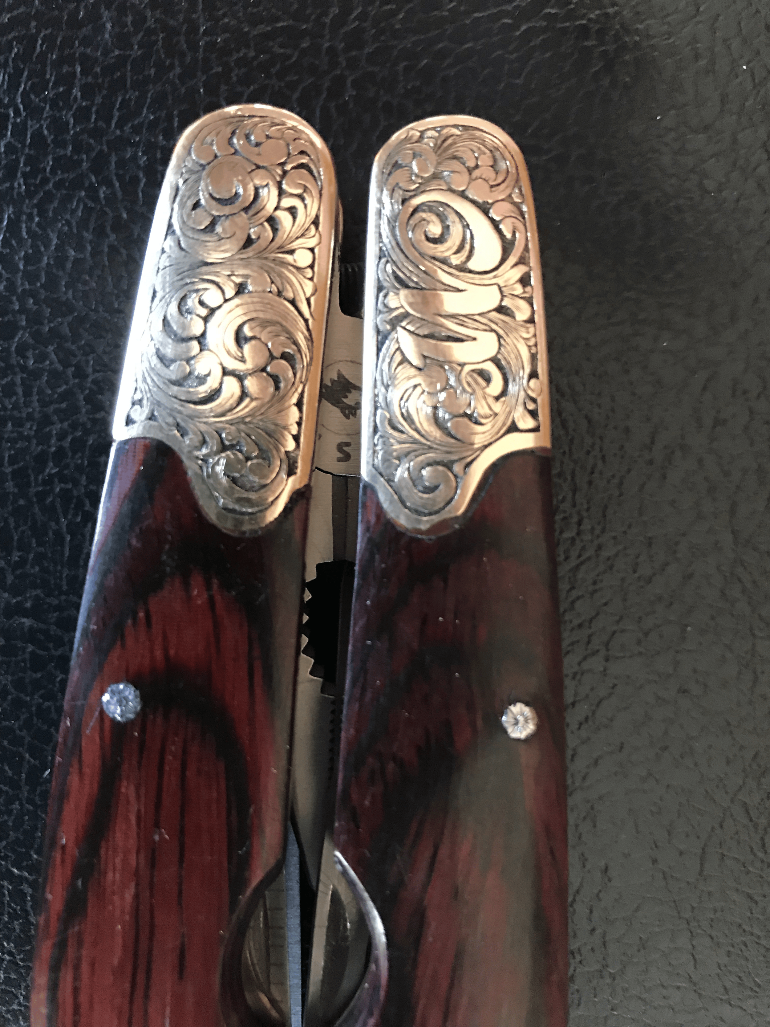 Monogram and Scroll Engraving