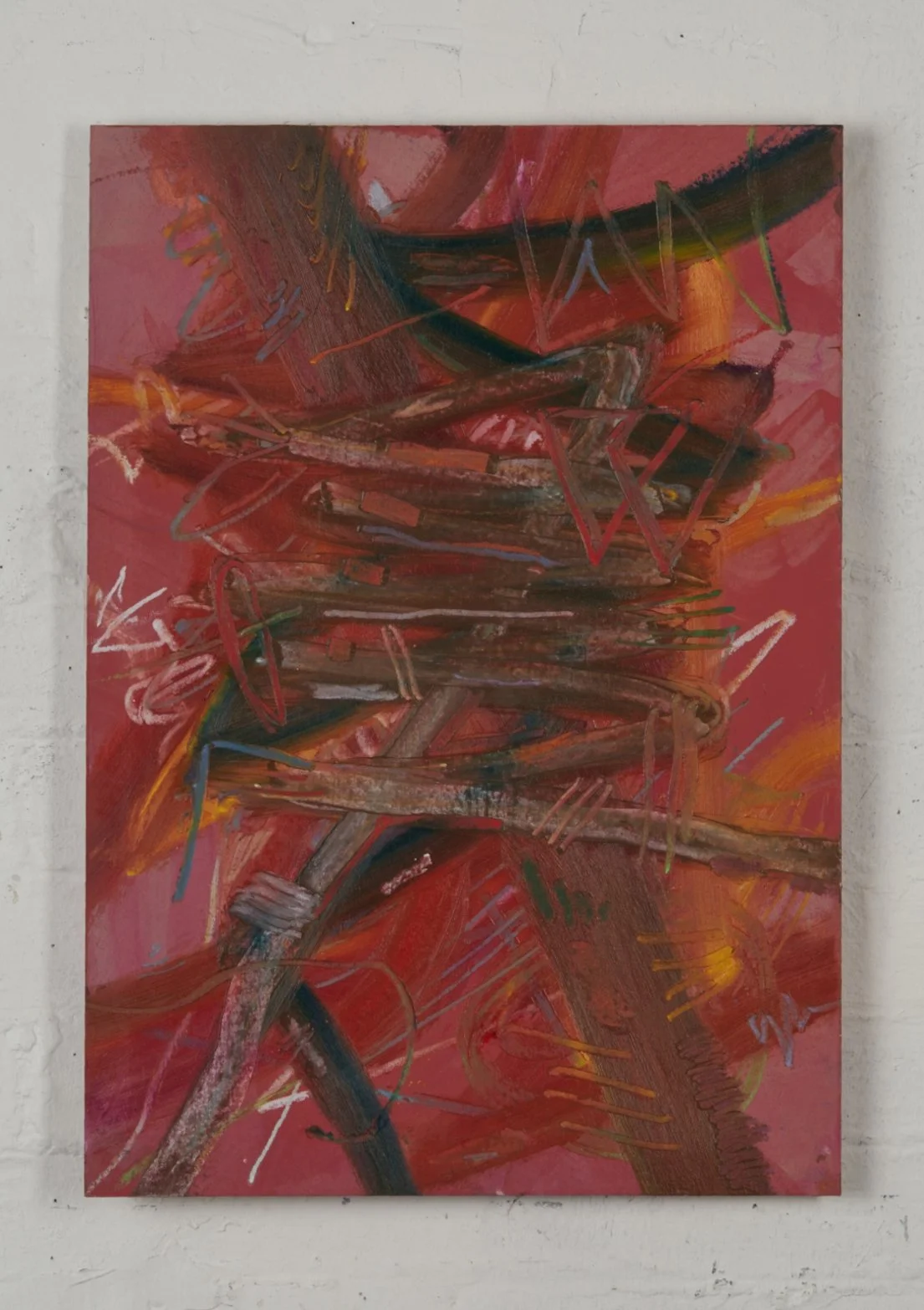 Torsion I - 2024, 42 x 60cm, Oil, Acrylic,
and Pastel 