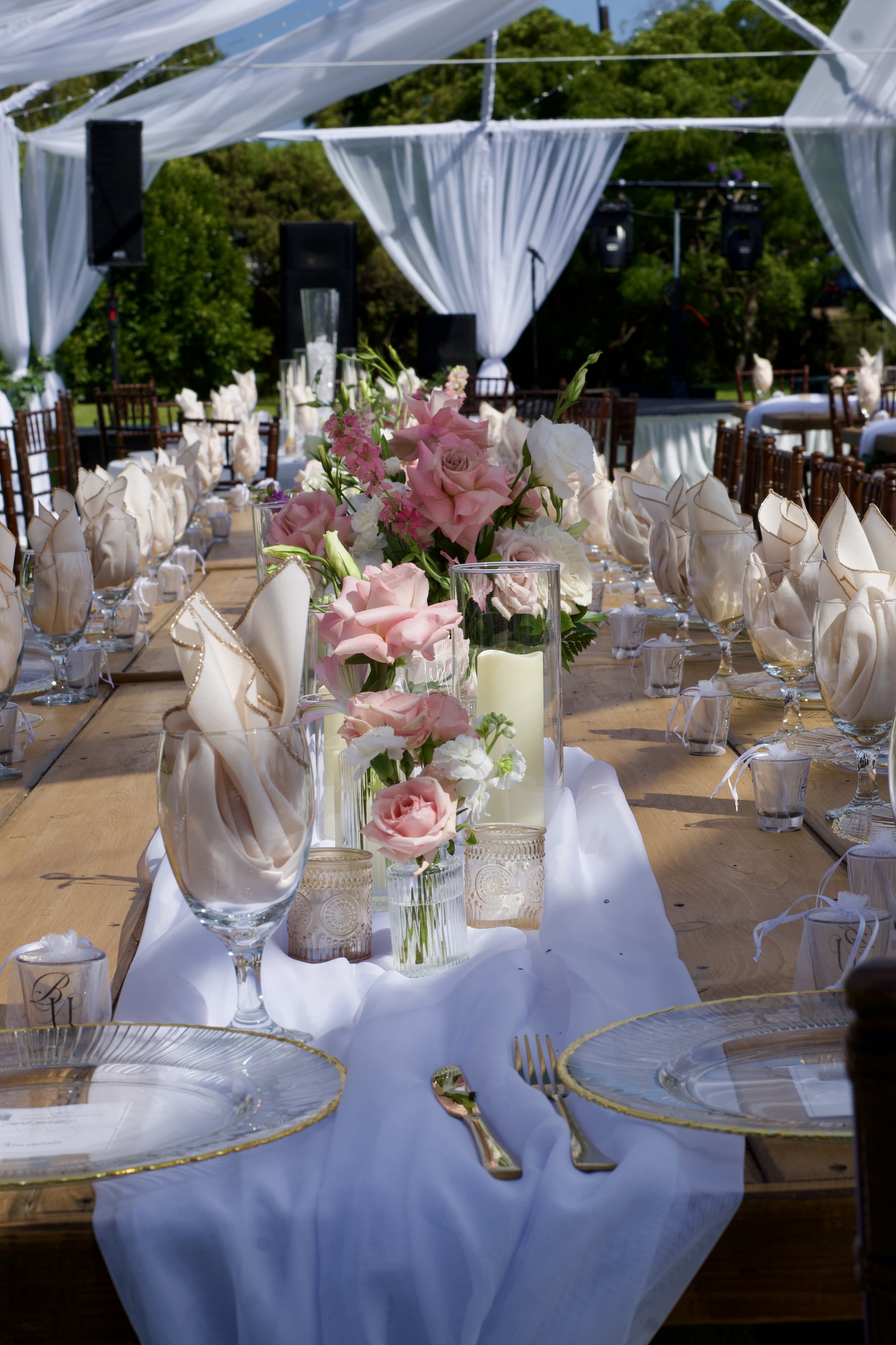 Wedding reception setup at Swiss Park & Hall San Diego Chula Vista