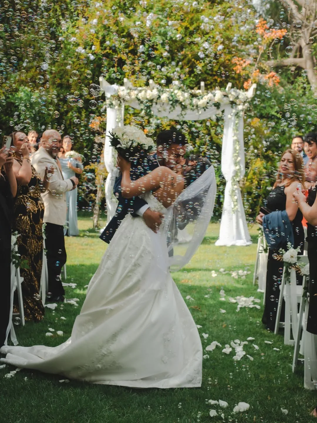 Bride and groom ceremony at Swiss Park & Hall San Diego Chula Vista