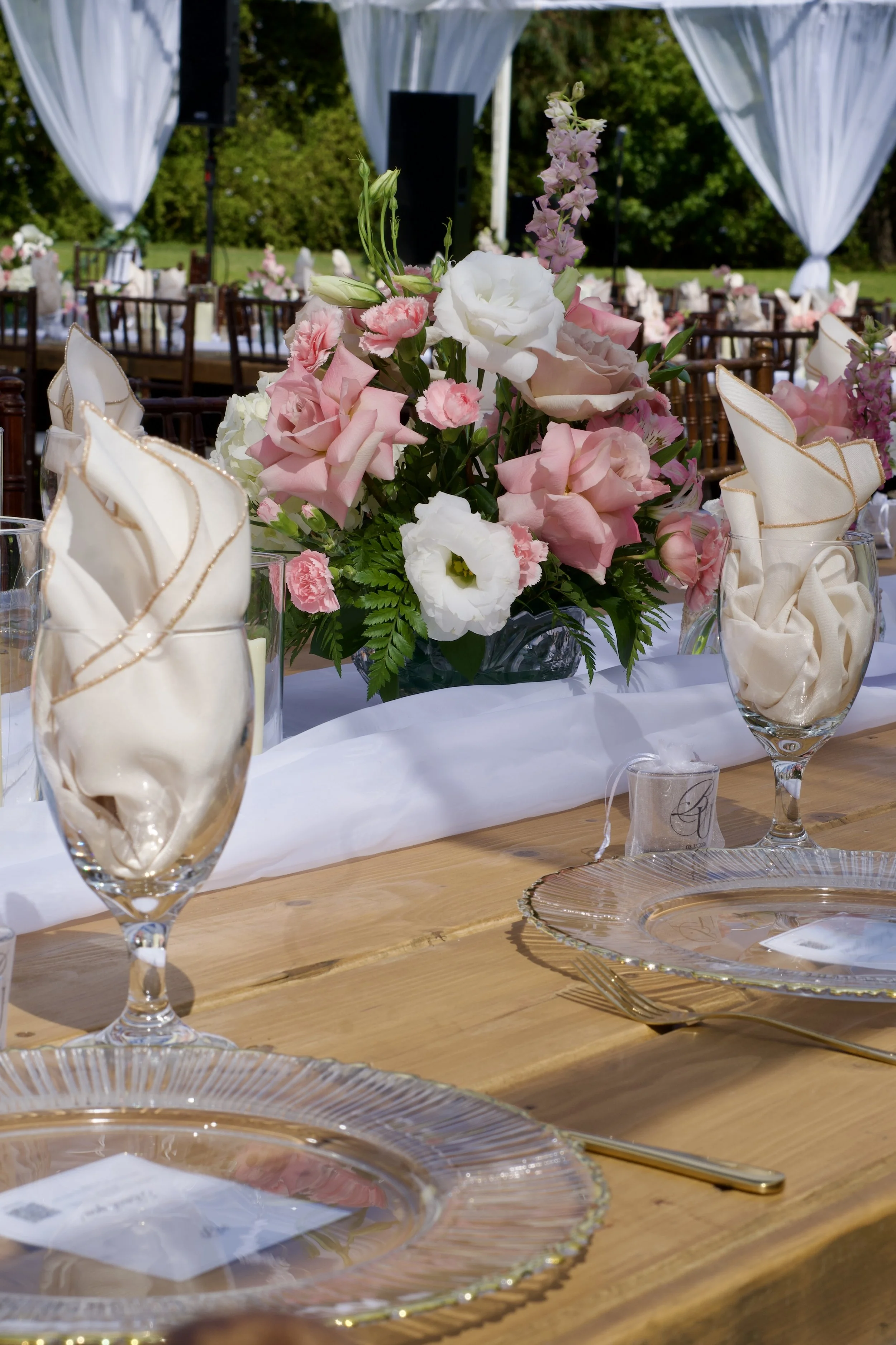 Wedding reception setup at Swiss Park & Hall San Diego Chula Vista